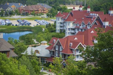 Blue Mountain resort and village during the summer in Collingwoo clipart