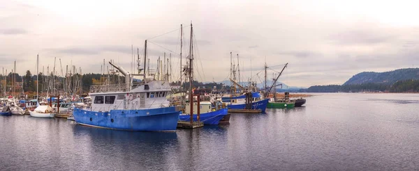 Vista panorámica del puerto deportivo Ladysmith, tomada en la isla de Vancouver, B — Foto de Stock