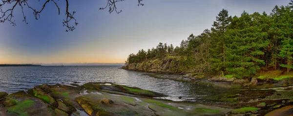 Vista panorâmica panorâmica panorâmica do oceano e Jack Point e Biggs Park — Fotografia de Stock