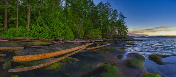 Pemandangan panorama laut dan Jack Point dan Biggs Park — Stok Foto