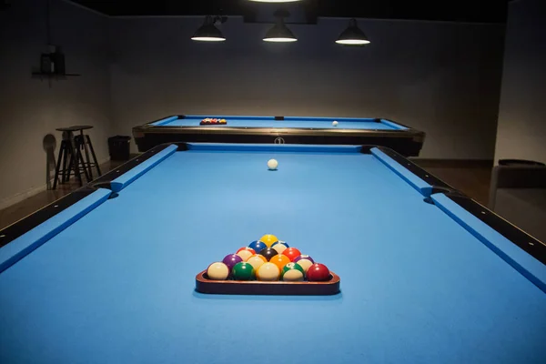 Contos Billard Com Bolas — Fotografia de Stock