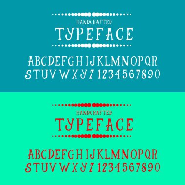 El çizimi alfabe. Özel el yazısı serif yazı tipi. El çizimi Harfler ve Sayılar. Tasarımların için harf ve özel tipografi çiz. Vektör illüstrasyonu.
