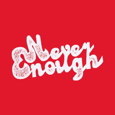 Asla yetmez. 90 'ların tarzında izole edilmiş vektör el yazısı harfler. Kart, poster, afiş, tişört, broş ve rozet için baskı şablonu.