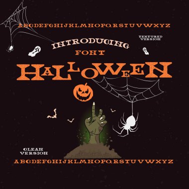 Cadılar Bayramı yazı tipi harfleri.