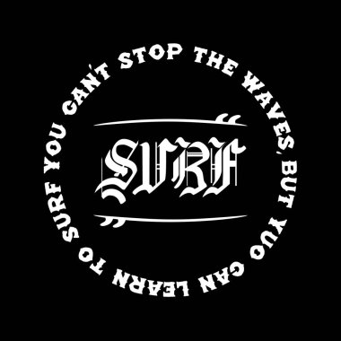 Gotik Sörf Tarzı, Vektör Sörf Tahtası, tırnak içinde, sörf tahtası, kartpostal vb..