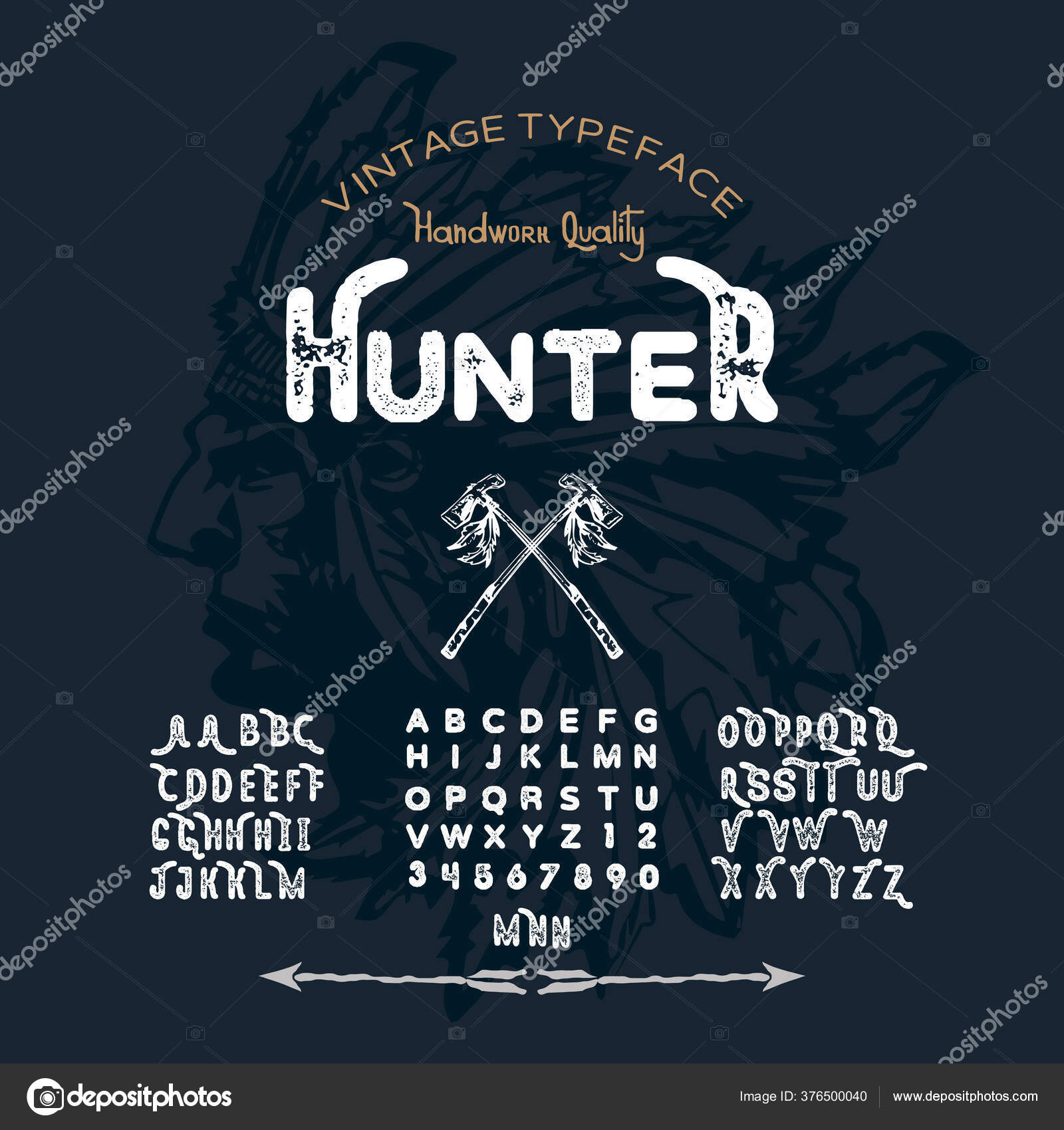 Vintage Handwritten Letters Numbers Alternatives Alphabet Grunge Effect ...