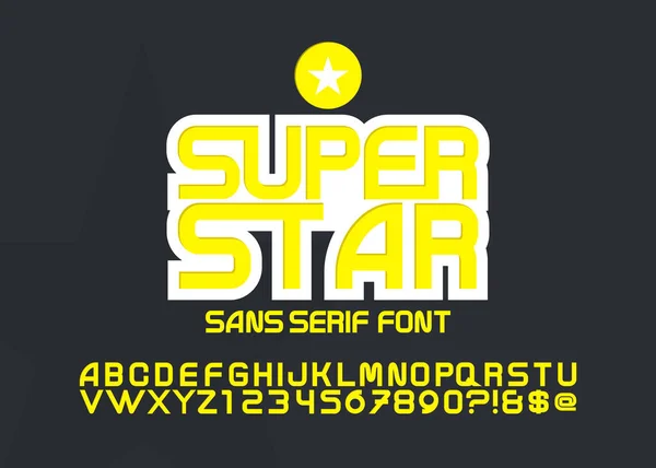 Condensado Negrito Retro Sans Serif Typeface Tipografia Vetorial Alfabeto Maiúsculo — Vetor de Stock