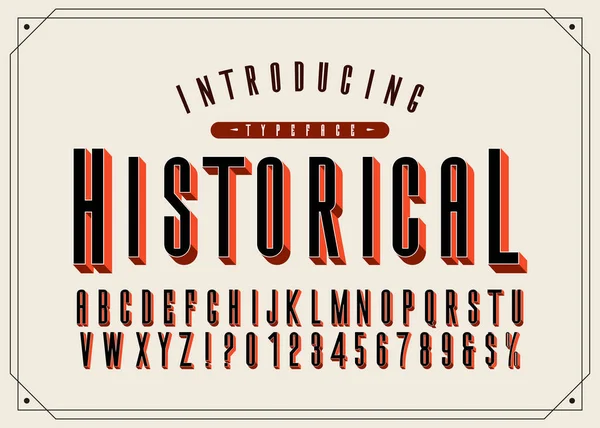 Vintage Handcrafted Sans Serif Condensed Alphabet Вектор Современного Шрифта Алфавита — стоковый вектор