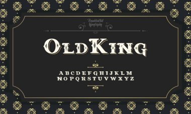 Yazı tipi. Etiket. Eski Biçim çizgili yazı tipi, etiketler ve farklı tip tasarımlar