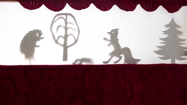 Théâtre Ombres Marionnettes Gros Plan — Video