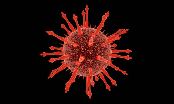 Malattia Coronavirus Covid Infezione Illustrazione Medica Cellule Patogene Del Virus — Foto Stock