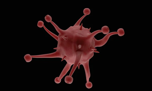 Медицинская Иллюстрация Коронавирусной Инфекции Covid Вирусные Клетки Патогенного Респираторного Гриппа — стоковое фото