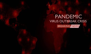 Coronavirus hastalığı COVID-19 enfeksiyon tıbbi illüstrasyon. Patojen solunum gribi covid virüs hücreleri. Coronavirus hastalığının yeni resmi adı COVID-19. 3B Hazırlama.
