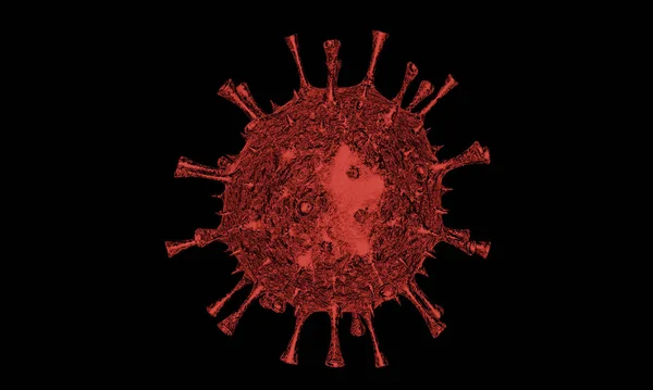 Malattia Coronavirus Covid Infezione Illustrazione Medica Cellule Patogene Del Virus — Foto Stock