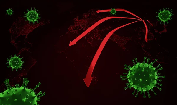 Coronavirus Ziekte Covid Infectie Medische Illustratie Pathogeen Respiratoire Influenza Covid — Stockfoto