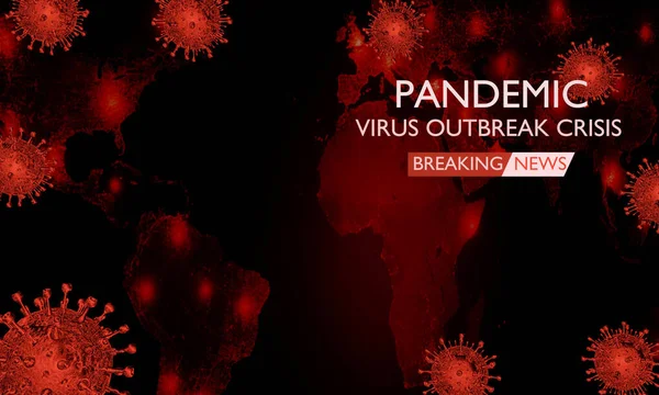 Coronavirus hastalığı COVID-19 enfeksiyon tıbbi illüstrasyon. Patojen solunum gribi covid virüs hücreleri. Coronavirus hastalığının yeni resmi adı COVID-19. 3B Hazırlama.