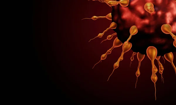 Coronavirus Covid Infektion Medizinische Illustration Krankheitserregende Influenza Viruszellen Der Atemwege — Stockfoto