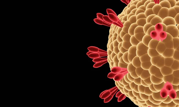 Covid Virus Ncov Concept Batteri Astratti Cellule Virali Forma Sferica — Foto Stock