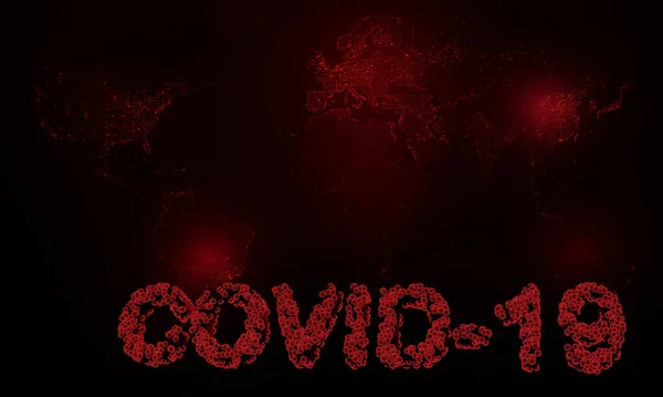 Konsep Virus Ncov Covid Sel Virus Abstrak Dalam Bentuk Bulat — Stok Foto