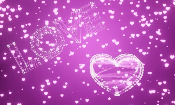 사랑의 편지들은 발렌타인데이를 기념하기 배경으로 렌더링으로 분리되었습니다 — 스톡 사진