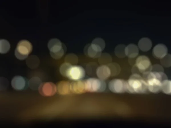 Defokussierte Beleuchtung Der Straße Bokeh Heller Hintergrund — Stockfoto