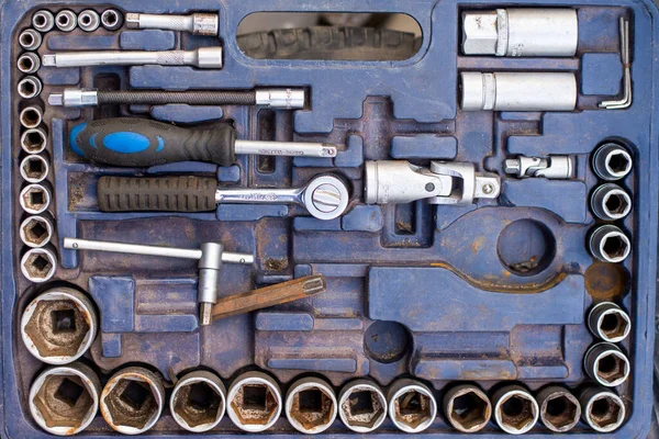 Tools Repair Car Repair Toolbox Set Close Open Box Service — Stock Photo, Image