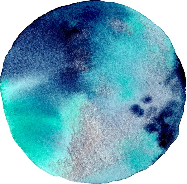 Meerkleurige Abstracte Aquarelverf Met Hand Cirkelvorm Voor Achtergrond Van Het — Stockfoto