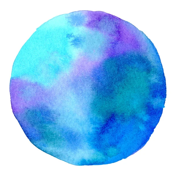 Acuarela Abstracta Multicolor Pintada Mano Forma Círculo Para Fondo Del —  Fotos de Stock