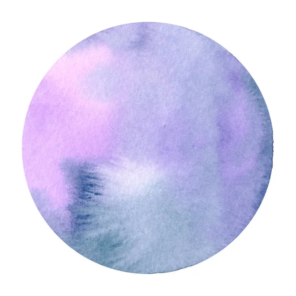 Lila Abstrakt Akvarell Handmålning Cirkel Form För Sms Bakgrund Färgglada — Stockfoto