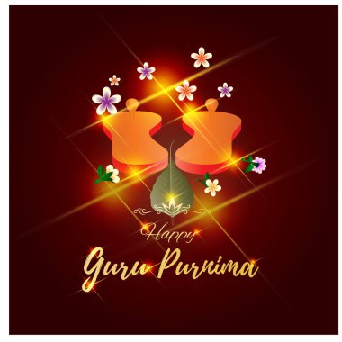 Hint festivali Guru Purnima 'nın vektör illüstrasyonu 