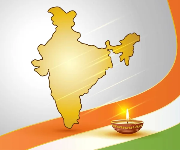 Ilustración Vectorial Para India Coronavirus Muestra Tricolor Bandera India Con — Vector de stock