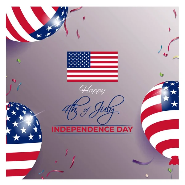 Vector Illustration American Independence Day Celebrated 4Th July Showing American — Stock Vector