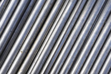 Sanayi geçmişi. Gri arkaplanda silindirik metal ayrıntıları