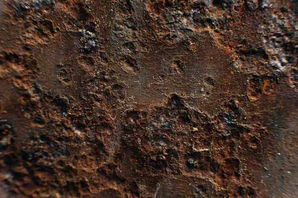 Una Sábana Hierro Oxidado Textura Textura Oxidada Primer Plano Macro — Foto de Stock