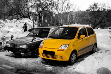 Şehir sokakları, nesneler, işaretler ve cazibeler