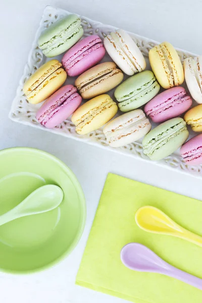 candy colored macaroons