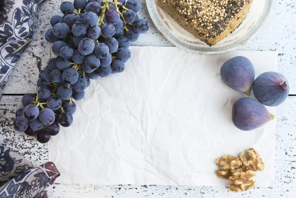 Piknik sahne kavramı gıda arka plan 