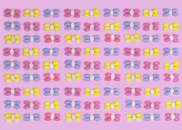 Pastel colored jelly beans pattern