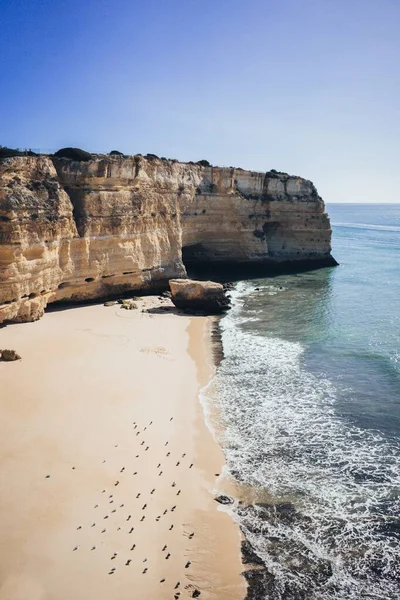 Private Quiet Beach Shore Portugal — Stock Photo, Image