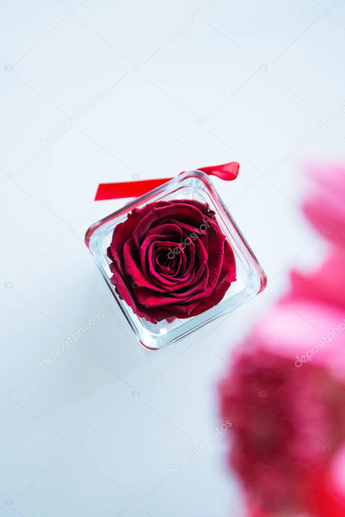 Wedding decoration of red roses