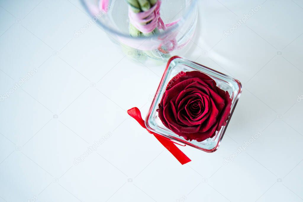 Wedding decoration of red roses