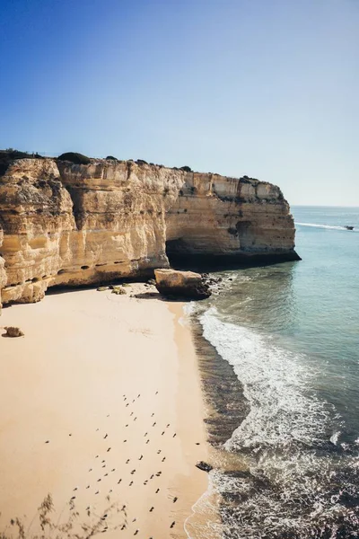 Spiaggia Privata Tranquilla Sulla Riva Del Portogallo — Foto Stock