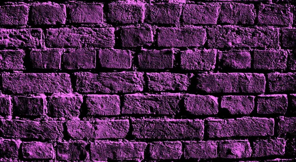 Purple Old Wall Close Sunny Day Brick Texture — Stock Photo, Image