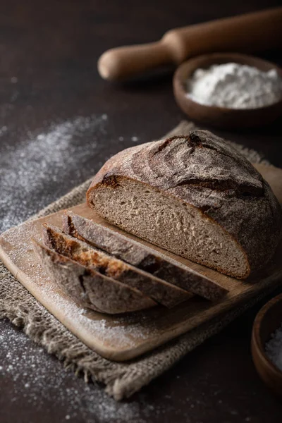 Pão caseiro sem fermento — Fotografia de Stock