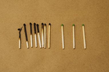 Corona virüsü salgınının metaforu olarak yanmış kibrit çöplerini kullanan sosyal uzaklık kavramı