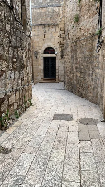 Jerusalém Cidade Velha Cidade Velha Vazia Jerusalem Jerusalém Quarentena — Fotografia de Stock