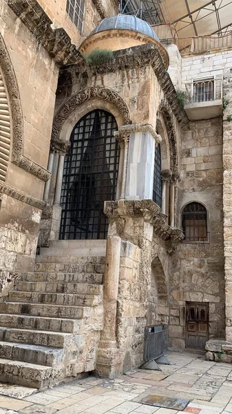 Kościół Bożego Grobu Chrześcijańska Dzielnica Jerozolima Stare Miasto Puste Stare — Zdjęcie stockowe