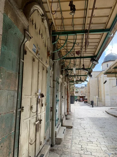 Jerusalém Cidade Velha Cidade Velha Vazia Jerusalem Jerusalém Quarentena — Fotografia de Stock