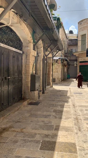 Jerusalem Vanha Kaupunki Tyhjä Vanha Kaupunki Jerusalem — kuvapankkivalokuva