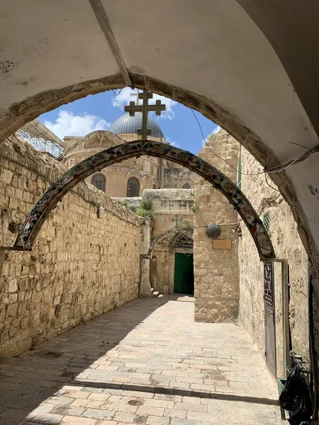 Estação Cidade Velha Jerusalém Dolorosa Patriarcado Ortodoxo Copta Estações Cruz — Fotografia de Stock